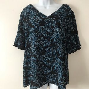 Roz and Ali XL short sleeve blouse XLq